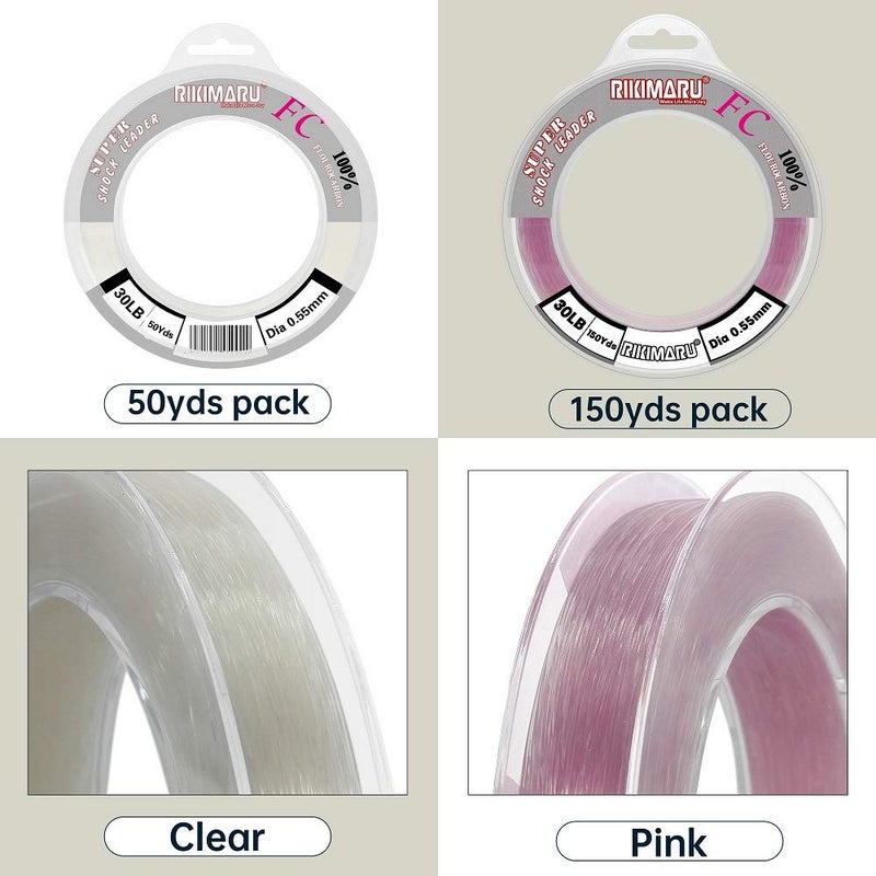 RIKIMARU FC 100% Fluorocarbon (Clear, 50Yards-40LB) - Image 2